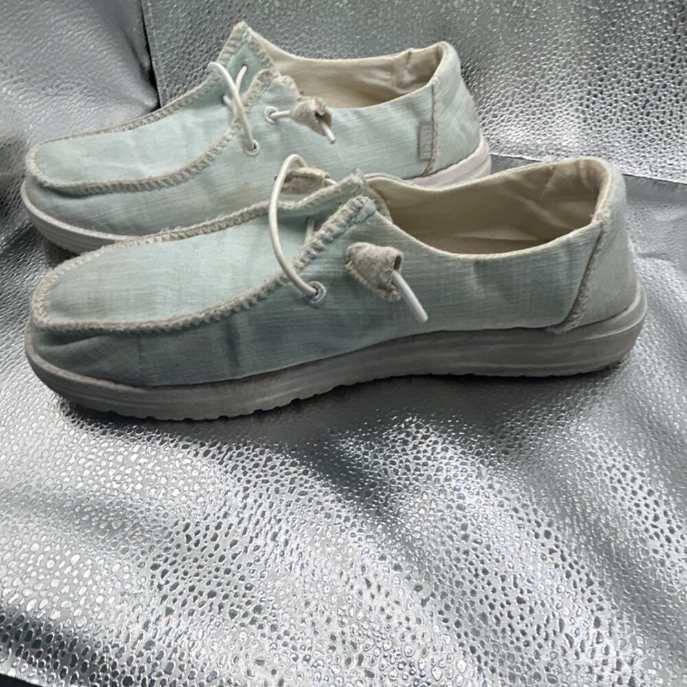 HEYDUDE Wendy Boho Stitch Sky Blue Women's Size 7 Slip-On Casual Shoes‎ - Picture 11 of 16